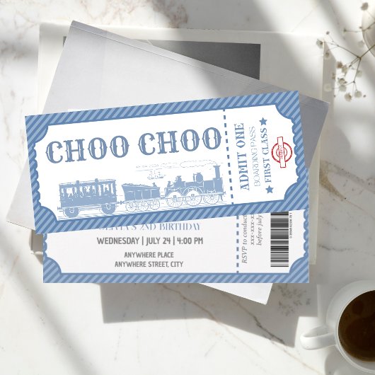 どんな年齢の列車をテーマにした少年の誕生日 招待状