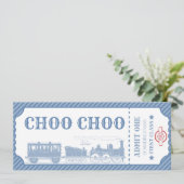 どんな年齢の列車をテーマにした少年の誕生日 招待状 (スタンド正面)