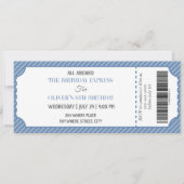 どんな年齢の列車をテーマにした少年の誕生日 招待状 (裏面)