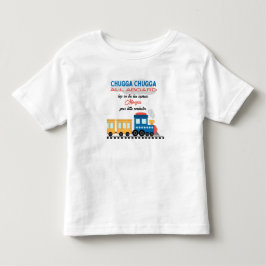 どんな年齢の誕生日もカラフルなアニメ列車 トドラーTシャツ