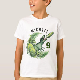 どんな年齢のT-Rex恐竜少年誕生日 Tシャツ