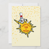 どんな年齢もレトロマスコットボウリングバースデーパーティー 招待状 (裏面)