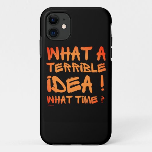 どんな恐ろしいアイディアだ何時おもしろい? Case-Mate iPhoneケース (裏面)