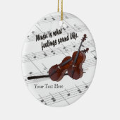 どんな感覚のように鳴りなさいかチェロ版-カスタマイズ セラミックオーナメント (右)