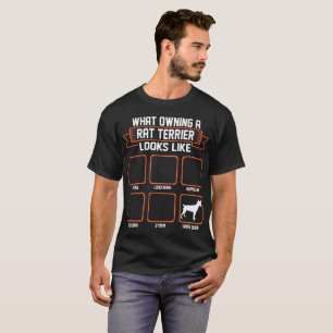 どんな所有のラットテリア犬がおもしろいなワイシャツのように見えるか Tシャツ