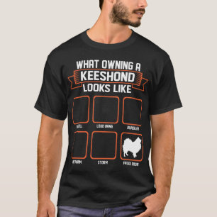 どんな所有のKeeshond犬がおもしろいなTシャツのように見えるか Tシャツ