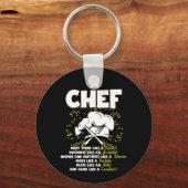 どんな料理の目利きにも最適なシェフ キーホルダー (正面)