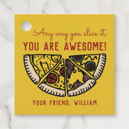 どんな方法でもそれをスライスPizzaバレンタインメッセージカード フェイバータグ