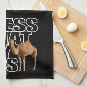 どんな日をそれがこぶ日のラクダであるか推測 キッチンタオル (四つ折り)