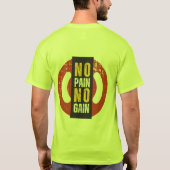 どんな時も乗り越える+痛みなくして得るものなし メンズTシャツ Tシャツ (裏面)