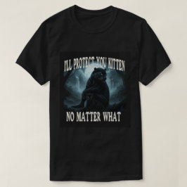どんな時も守ってあげる 子猫 Tシャツ