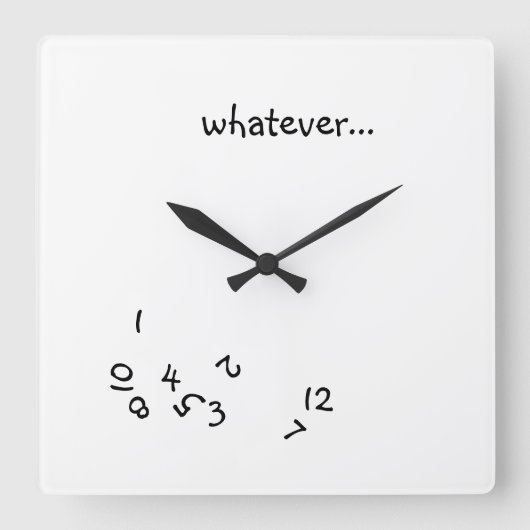 どんな時 スクエア壁時計 (正面)