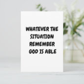 どんな状況が神を思い出せようとも、神は可能である  出欠カード (スタンド正面)