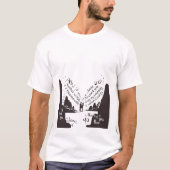 「どんな生涯でもあなたを見つけるだろう」愛タイポグラフィティー Tシャツ (正面)