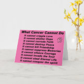 どんな癌がすることができないか カード (黄色い花)