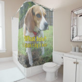 どんな穴か。 私は穴を掘りませんでした! ビーグル犬 シャワーカーテン (インサイチュ)