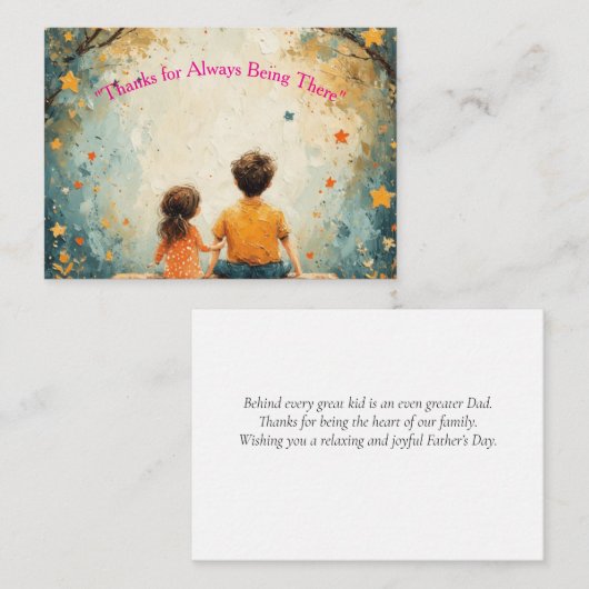 どんな素晴らしい子供の背後にも、さらに素晴らしい父親がいる。 ノートカード (正面/裏面)