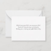 どんな素晴らしい子供の背後にも、さらに素晴らしい父親がいる。 ノートカード (裏面)