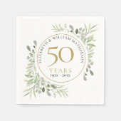 どんな結婚記念年にも合うグリーン スタンダードカクテルナプキン (正面)