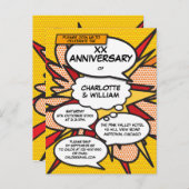 どんな結婚記念日でも楽しいレトロコミックブック 案内ポストカード (正面/裏面)