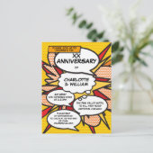 どんな結婚記念日でも楽しいレトロコミックブック 案内ポストカード (スタンド正面)