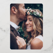 どんな結婚記念日の披露宴の写真もDIYで色付けができる 箔招待状 (裏面)