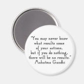 「どんな結果になるか分からないかもしれない」 ガンジー引用文 マグネット (正面/裏面)