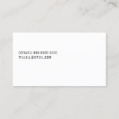 どんな職業でもミニマリストの白い名刺 名刺 (裏面)