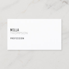 どんな職業でもミニマリストの白い名刺 名刺