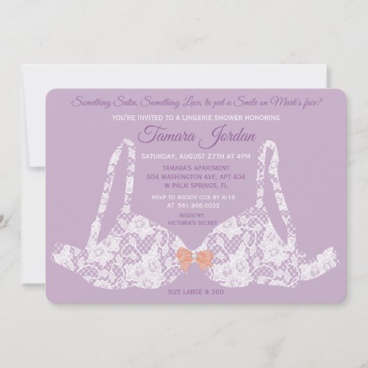 どんな背景色の下着招待状 招待状 (正面)