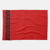 どんな色だ！ブラックスカルレーステータオル キッチンタオル (横)