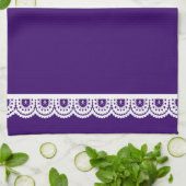 どんな色だ！ホワイトスカルレーステータオル キッチンタオル (折り畳み)