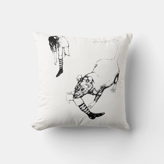 どんな色だ!人形脚枕付きネズミ クッション (正面)