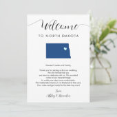 どんな色でも ノースダコタ州のウェディング ウェルカム アイテナリー (スタンド正面)