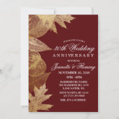 どんな色でも - 秋の結婚記念日招待状 招待状 (正面)