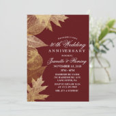 どんな色でも - 秋の結婚記念日招待状 招待状 (スタンド正面)
