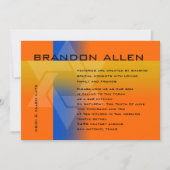 どんな色にも合う青と黄色のバーミッツヴァ【男子の成人儀礼】, 招待状 (正面)