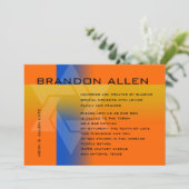 どんな色にも合う青と黄色のバーミッツヴァ【男子の成人儀礼】, 招待状 (スタンド正面)