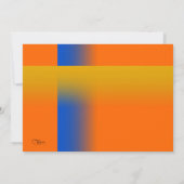 どんな色にも合う青と黄色のバーミッツヴァ【男子の成人儀礼】, 招待状 (裏面)