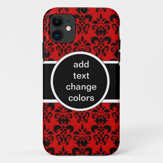 どんな色の黒いダマスク Case-Mate iPhoneケース (裏面)