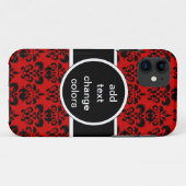 どんな色の黒いダマスク Case-Mate iPhoneケース (裏面(横))