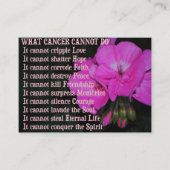 どんな蟹座がピンクのゼラニウムの名刺をすることができないか 名刺 (正面)