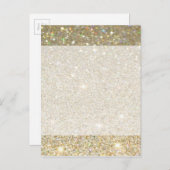 どんな行事にもぴったりなマットゴールドの招待状 インビテーションポストカード (正面/裏面)