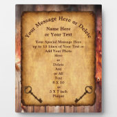 どんな行事にもぴったりな、ヴィンテージ風の特別なプレート フォトプラーク (正面)