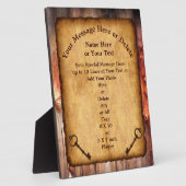 どんな行事にもぴったりな、ヴィンテージ風の特別なプレート フォトプラーク (側面)