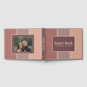 どんな行事にも使えるゲストブック アンティークな色合いとダスティーローズカラー ゲストブック (全面)