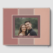 どんな行事にも使えるゲストブック アンティークな色合いとダスティーローズカラー ゲストブック (裏面)