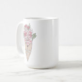 どんな言語の花の束でも愛する コーヒーマグカップ (正面左)