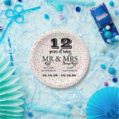 どんな記念日でも使える Mr Mrs ライト ペーパープレート (パーティー)