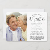 どんな記念日 2 枚の写真 まだ誓いを更新する 招待状 (正面)